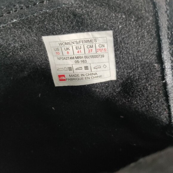 North Face Ballard Womens Pull On Boot Black Leather Size 10 - Picture 9 of 10